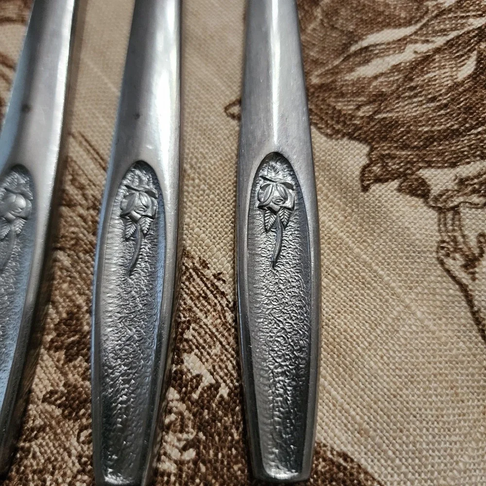 CI Flatware Stainless Steel‎ ROSE Knives Set Of 5